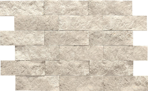 Arctic Gray 2x6 Rectangle Splitface Limestone  Mosaic