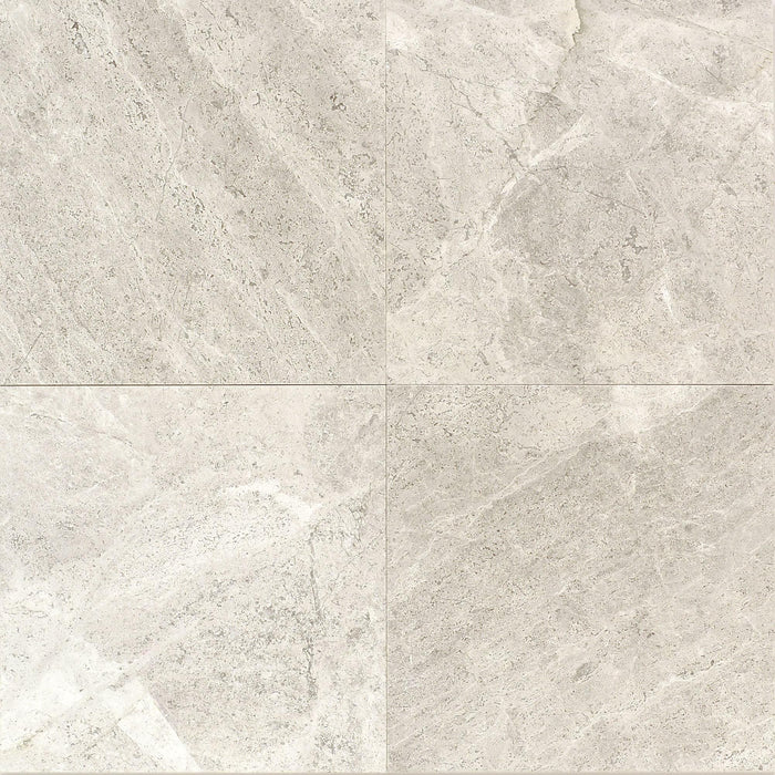 Arctic Gray Limestone Tile 12x12 Honed   3/8 inch