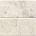 Arctic Gray Limestone Tile 4x4 Tumbled   3/8 inch