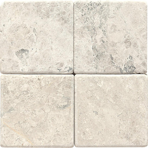 Arctic Gray Limestone Tile 6x6 Tumbled   3/8 inch