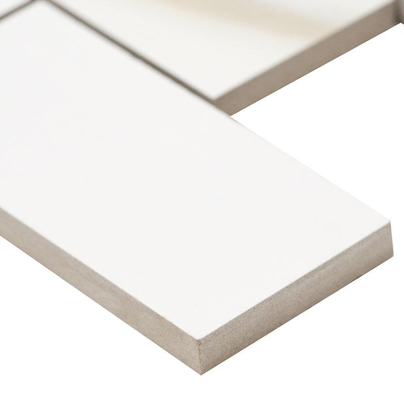 Aria Bianco 2x4 Subway Polished Porcelain  Mosaic