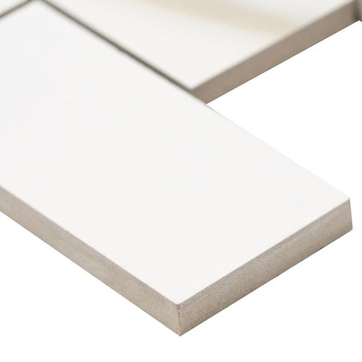 Aria Bianco 2x4 Subway Polished Porcelain  Mosaic