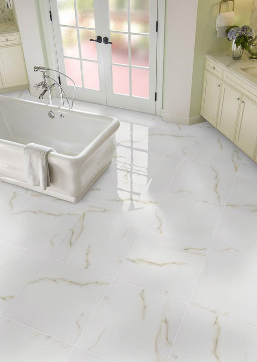 Aria Bianco Polished 24x24 Porcelain  Tile