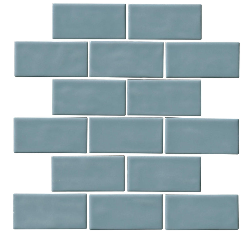 Artezen Classic Blue 2x4 Rectangle Glossy Ceramic  Mosaic