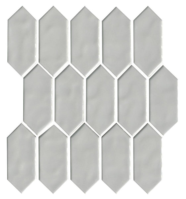 Artezen Ideal Gray 2x5 Picket Glossy Ceramic  Mosaic