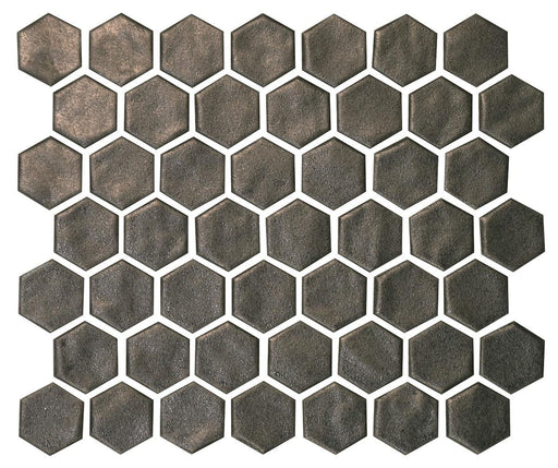Artezen Metallic Vibe 1.5x1.5 Hexagon Glossy Ceramic  Mosaic