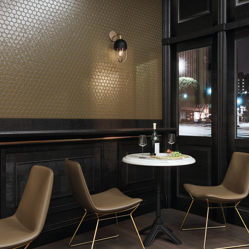 Artezen Metallic Vibe 1.5x1.5 Hexagon Glossy Ceramic  Mosaic