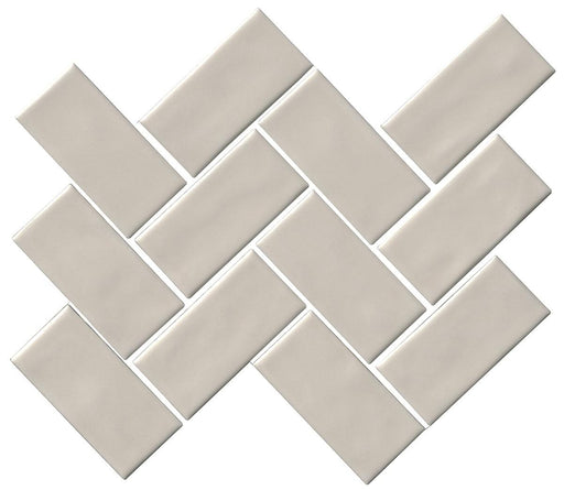 Artezen Nordic Sand 2x4 Herringbone Glossy Ceramic  Mosaic