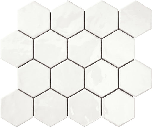 Artistic Reflections Artic 3x3 Hexagon Glossy Ceramic  Mosaic