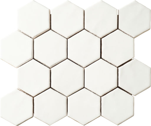 Artistic Reflections Artic 3x3 Hexagon Matte Ceramic  Mosaic