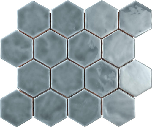 Artistic Reflections Haze 3x3 Hexagon Glossy Ceramic  Mosaic