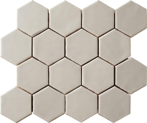 Artistic Reflections Mist 3x3 Hexagon Matte Ceramic  Mosaic