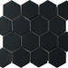 Artistic Reflections Onyx 3x3 Hexagon Matte Ceramic  Mosaic
