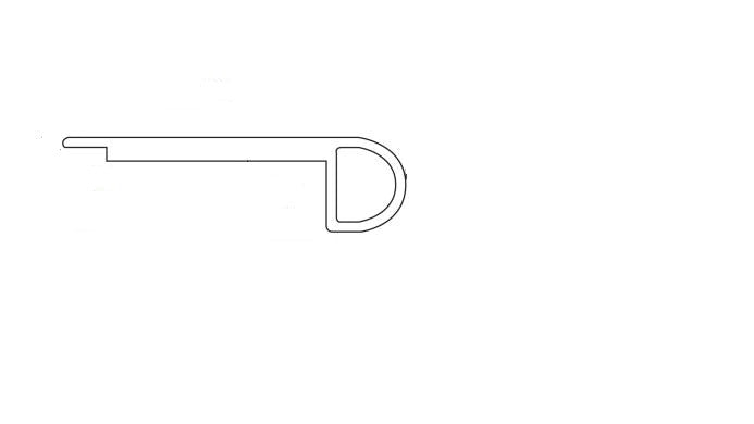 Ashton York Gray 2.75x94   Luxury Vinyl Flush Stair Nose