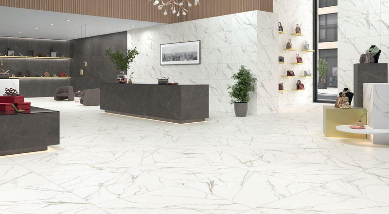 Aston White Matte 48x48 Porcelain  Tile