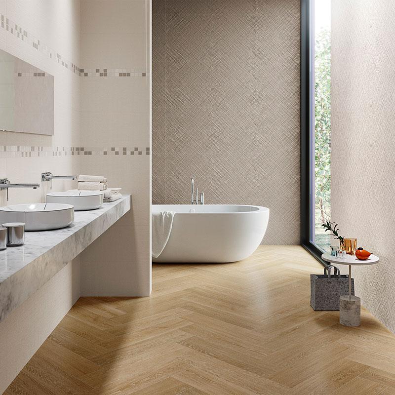 Atenea Lotus Concept Crema Textured 12x24 Ceramic  Tile