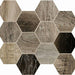 Barn Wood Grey 4x5 Hexagon Matte Porcelain  Mosaic