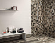 Barn Wood Grey 4x5 Hexagon Matte Porcelain  Mosaic