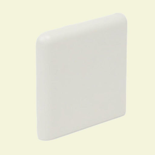 Baseline White Ice Matte 2x2 Ceramic Surface Cap Angle