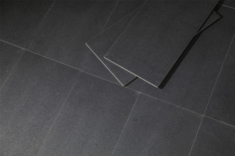 Black Basalt Tile 12x24 Flamed
