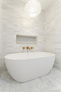 Blomma Bianco Flower Honed Marble  Mosaic