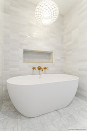 Blomma Bianco Flower Honed Marble  Mosaic