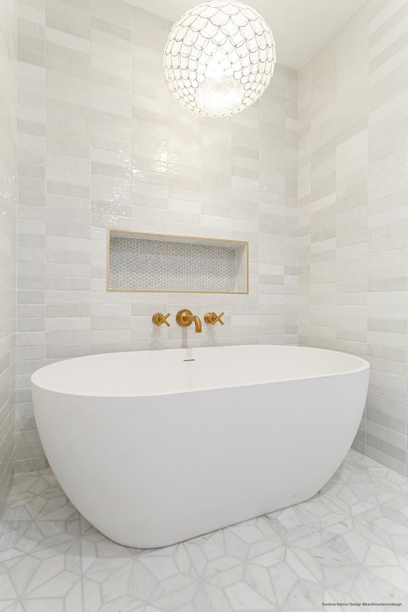 Blomma Bianco Flower Honed Marble  Mosaic