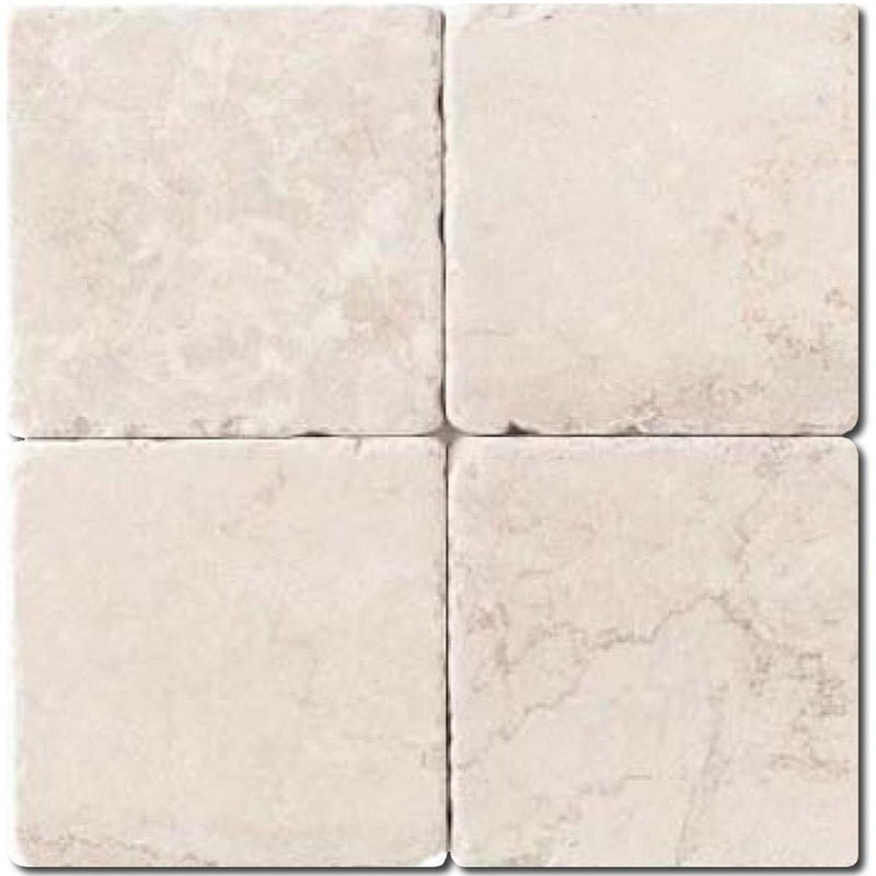 Botticino Marble Tile 4x4 Tumbled