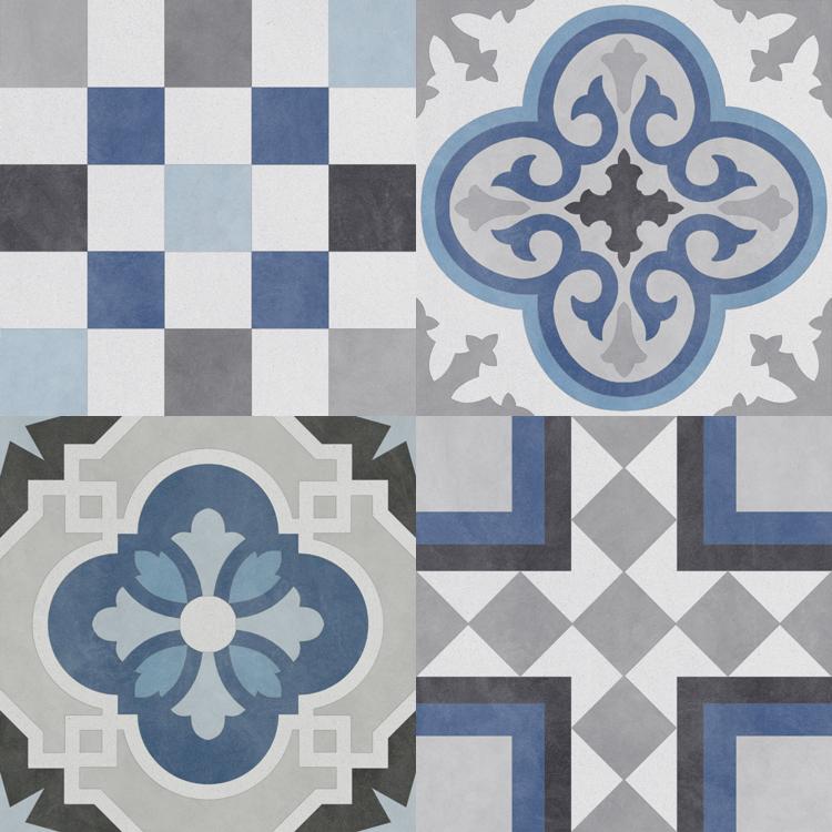 Bouquet Caribe Patch 9.25x9.25 Porcelain  Tile