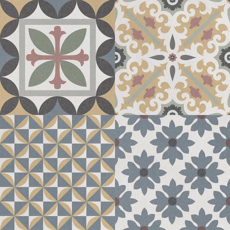 Bouquet Criollo Patch 9.25x9.25 Porcelain  Tile