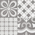 Bouquet Eiffel Patch 9.25x9.25 Porcelain  Tile