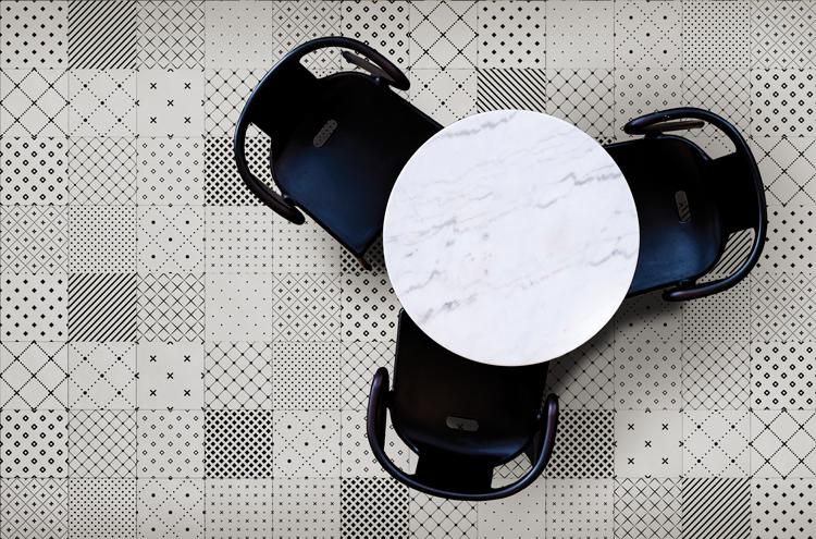 Bouquet Tiffany Patch 9.25x9.25 Porcelain  Tile