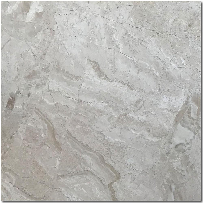 Breccia Bianco Marble Trim 2.5x12 Polished     Single-Step Chair Rail