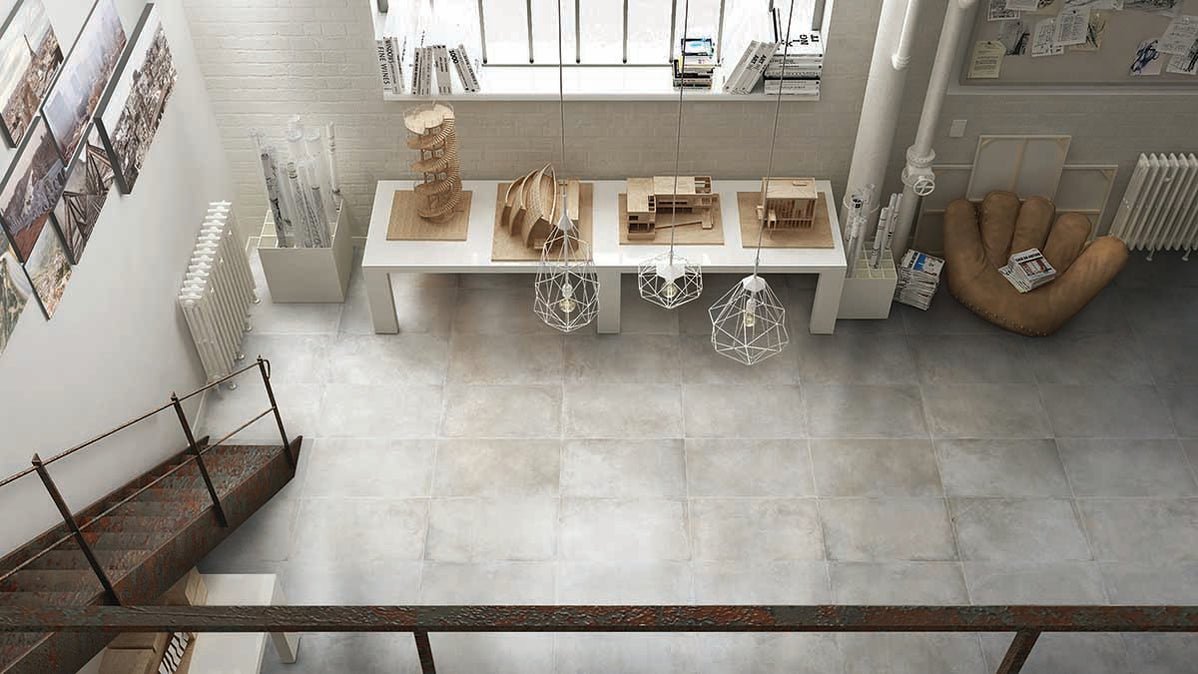 Cement Look Tile | Industrial Porcelain Floor Tile — Solidshape