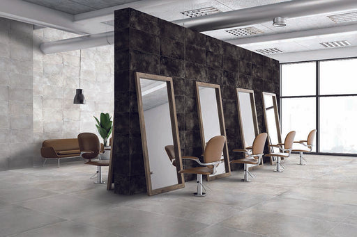 Brooklyn Cemento Argent Textured 24x24 Porcelain  Tile