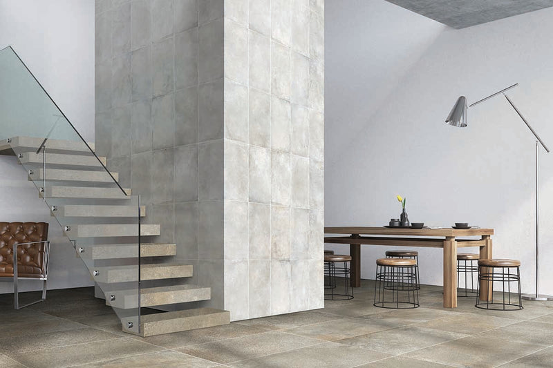 Brooklyn Cemento Argent Textured 24x48 Porcelain  Tile