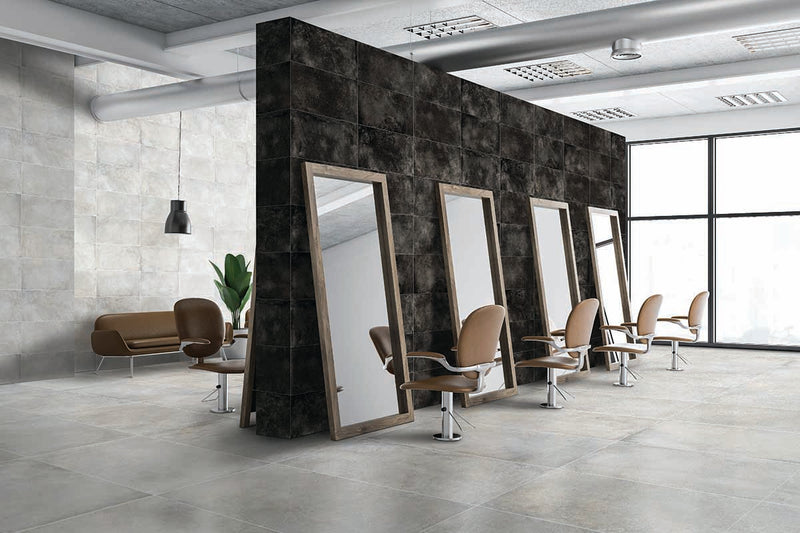 Brooklyn Cemento Black Honed 12x24 Porcelain  Tile