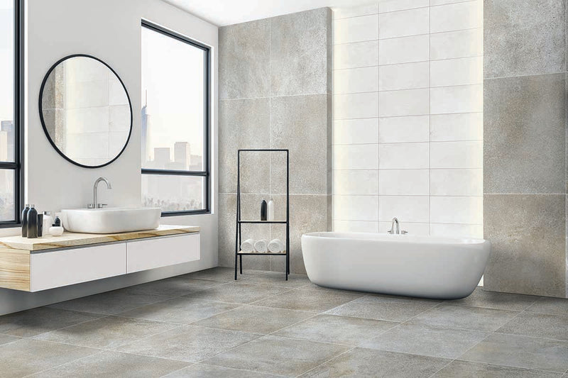 Brooklyn Cemento Greige Honed 12x24 Porcelain  Tile