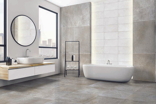 Brooklyn Cemento Greige Honed 24x24 Porcelain  Tile