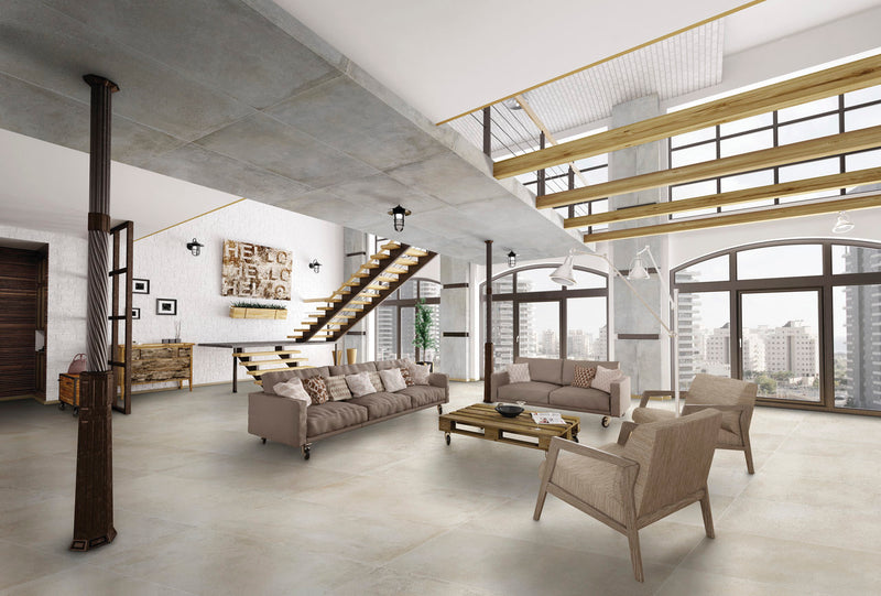 Brooklyn Cemento Sand Honed 24x48 Porcelain  Tile