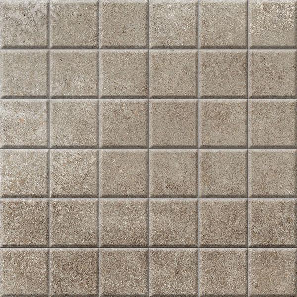 Brooklyn Cemento Toupe 2x2 Square Honed Porcelain  Mosaic