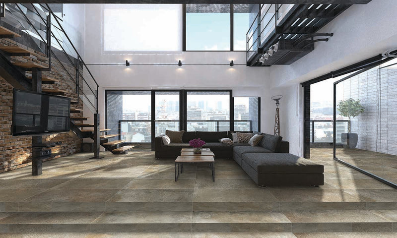 Brooklyn Cemento Toupe Honed 24x48 Porcelain  Tile