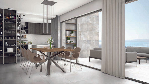 Brooklyn Cemento White Honed 24x24 Porcelain  Tile