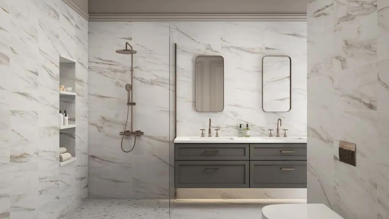 6x18 Calacata Gold Glossy 6x18 Ceramic Tile — Solidshape