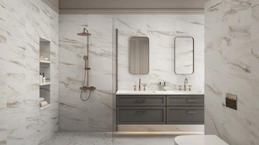 Calacata Gold Glossy 6x18 Ceramic  Tile