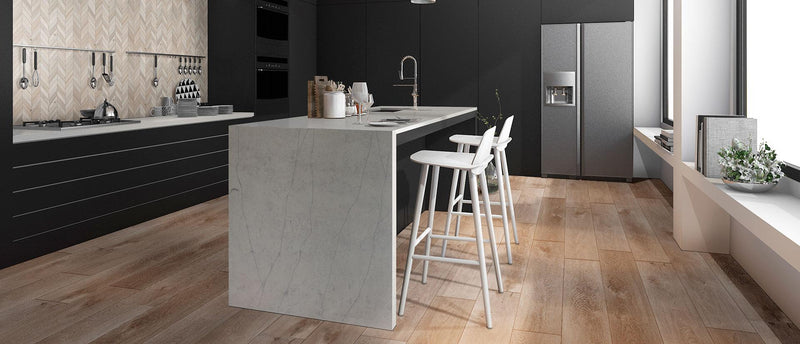 Calacatta Clara 108x42 2 cm Polished Quartz Prefab