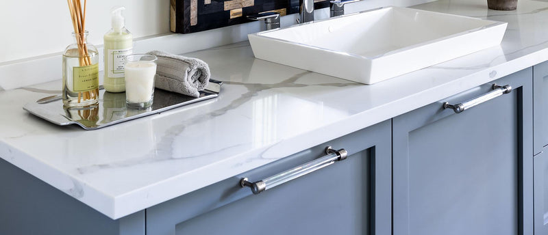 Calacatta Classique 112x26 2 cm Polished Quartz Prefab
