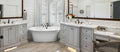 Calacatta Classique 112x26 2 cm Polished Quartz Prefab