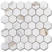 Calacatta Gold 2x2 Hexagon Polished Marble  Mosaic
