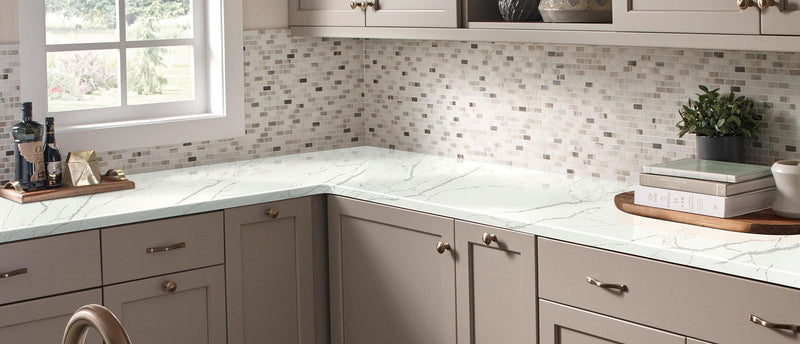 Calacatta Laza 112x26 2 cm Polished Quartz Prefab